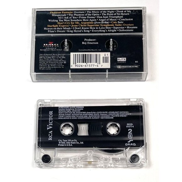 Symphonic Lloyd Weber London Symphony Orchestra Anthony Inglis (Cassette, 1993) - Picture 2 of 2